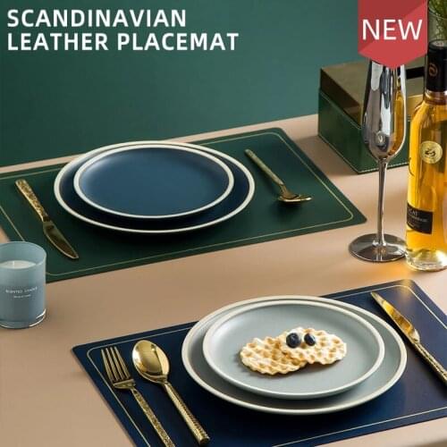 2-4PCS Place Mat Tableware Pad Placemat Table Oil Water Resistant Non-Slip Simple Placemats Rectangle Coaster kitchen Utensils