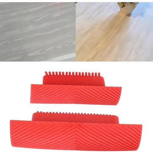 2Pcs Imitation Wood Grain Paint Roller Brush Wall Painting Tool sets Wall Texture Art Painting Tool Set Roll Brush Home Decora