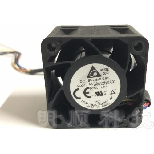 Delta Electronics FFB0412HNA01 DC 12V 1.01A 40x40x28mm 4-wire Server Cooling Fan