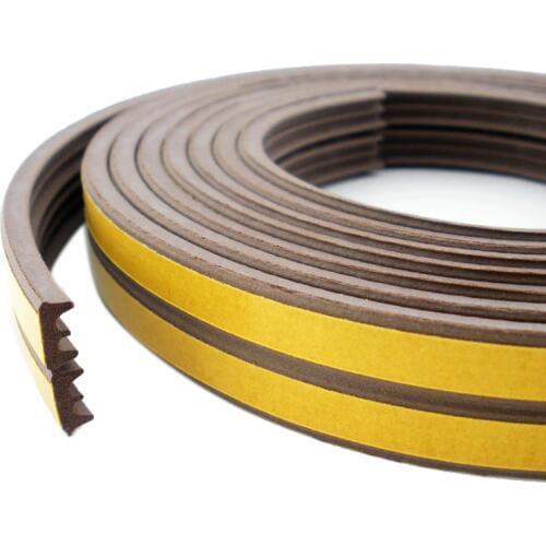 5meter E Type Seal Strips Foam Draught Excluder Self Adhesive Window Door Seal Strip For Hardware Tools