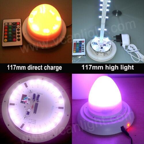 6 pcs DHL Free Shipping Super Bright RGBW battery colors change source RGB led light kits for planters vase pots