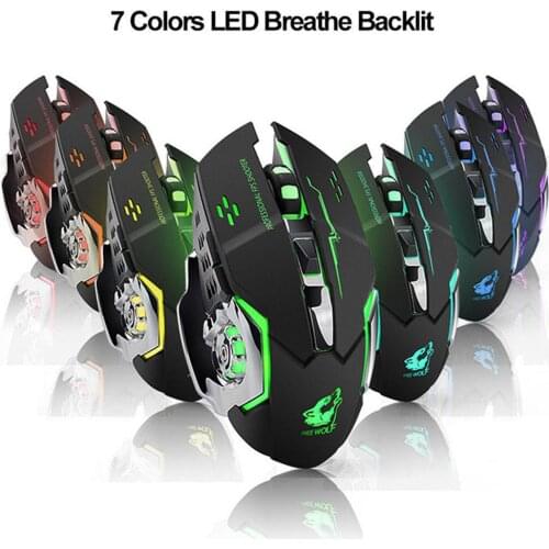 Free Wolf X8 Wireless Charging Game Mouse Silent Mechanical Mouse Laptop Computer Accessories Drop Shipping