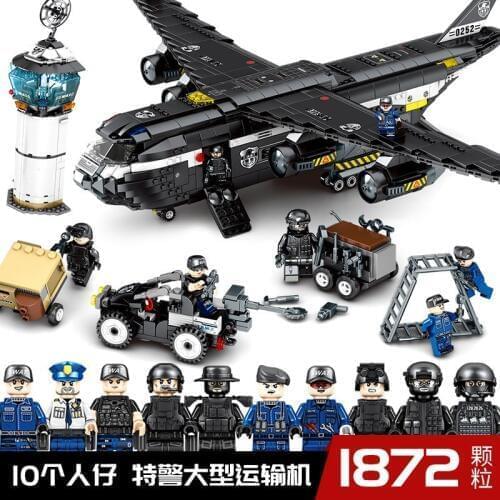 Large transport Black Hawk Special Forces Special Forces Obstacle Removal armored vehicle brick compatible model 102527