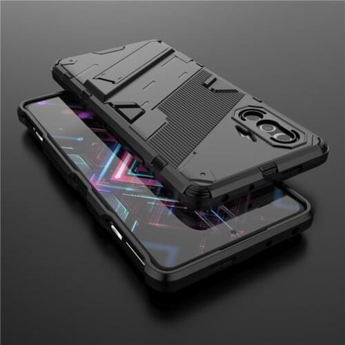 For Xiaomi Poco F3 GT Case Shockproof Bumper Bracket Stand Holder Full Protect Armor Back Cover Poco F3 GT Phone Case Poco F3 GT