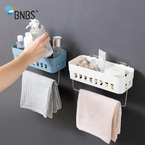 BNBS Towel Organizer Holder Rack Bathroom Hanger Shelf Holder For Towels Shelves For Towel Rail Rack Bar Bathroom Supplies Tools