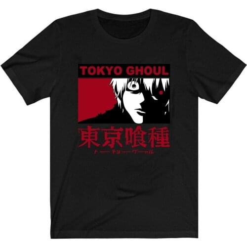 Tokyo Ghoul T-Shirt Men Cotton T Shirt Anime kaneki ken Clothes Anime Tops Men Cotton Tees Harajuku Streetwear