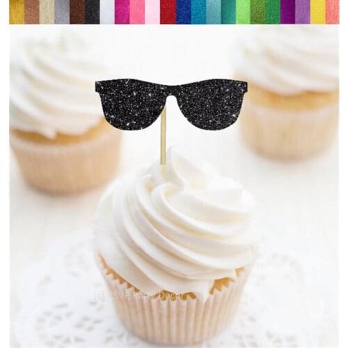 Custom Sunglasses Cupcake Toppers, Personalize Two Cool Toppers, Two Cool Party Decorations, Beach Party Decor, Beach Toppers