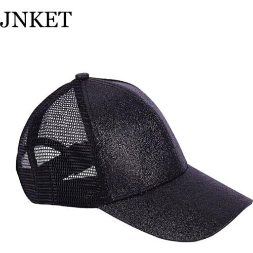 JNKET New Children Sequin Ponytail Baseball Cap Trucker Hats Outdoor Sports Cap Gorras Baseball Casquette