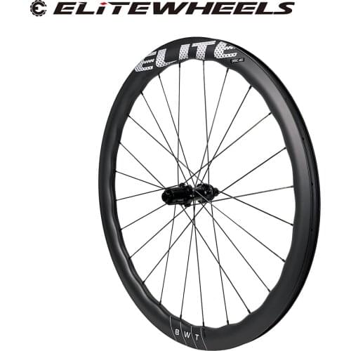 ELITEWHEELS BWT Road Disc Carbon Wheels Gravel Bike Wheelset 45mm Depth 29mm Width Tubeless Rims 24-24Hole For Cyclocross Racing