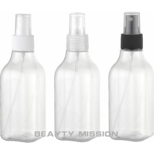 BEAUTY MISSION 24 pcs 200ml clear Liquid plastic spray pump bottle R24 Empty cosmetics bottles 200 cc PET spray bottle