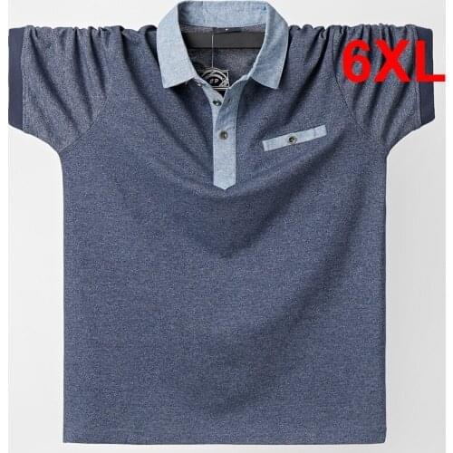 Mens Polo Shirt for 140kg Fat Big and Tall Man Summer Polo Shirts Casual Fashion Camisa Polo Masculina Plus Size 5XL 6XL