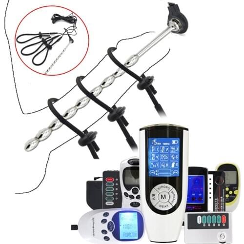 Male Masturbation Massager,Electric Shock Penis Plug Cock Ring,Urethral Stimulate Rod Penis Ring,Penis Insert Device SM Sex Toys