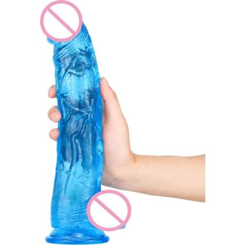 Sky Blue Huge Dildo Penis for Women Sex Toys Masturbation with Suction Cup Silicone Dildos Big Dick Adult Products 5cm Diameter