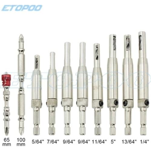 Hole opener woodworking positioning anti-slip bit tool drill bit set hinge center positioning drill bit set