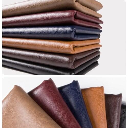 New Arrival Crazy Horse Faux leather Fabrics upholstery fabric for sofa Home Decoration Accessories wear-resistant waterproof