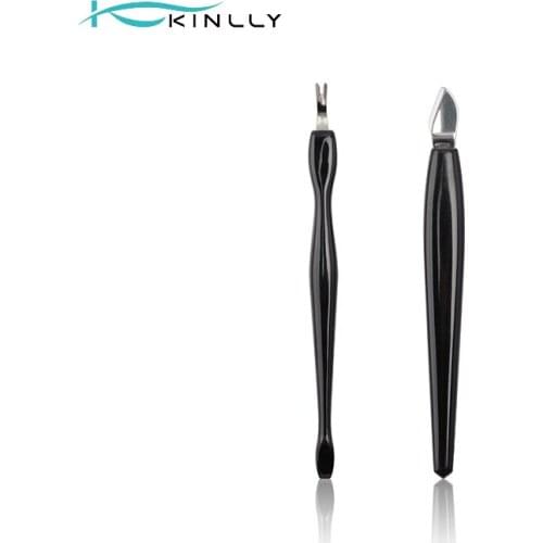 2pcs Exfoliate skin Stainless Steel Plastic Handle Nail File