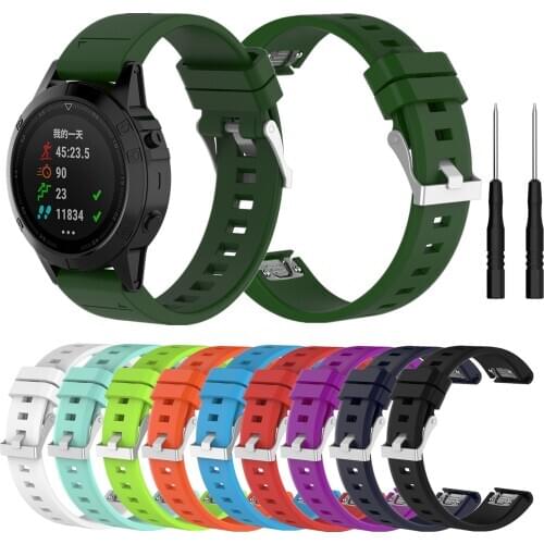 22mm Silicone Watch Band for Garmin Fenix 6 Pro 5 Plus Forerunner 935 945 Strap Quick Fit Wristband Smart Watch Accessories