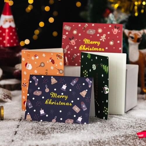 Christmas Greeting Card Message Card with Hand Gift Card Envelope Greeting Card Christmas Eve Business Gift Party Decoration