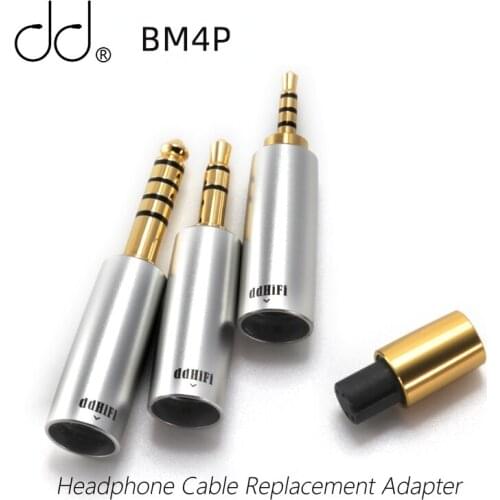 DD BM4P Headphone Cable Replacement Adapter 6063 Aluminum Alloy High Purity 24K Gold -plated Copper