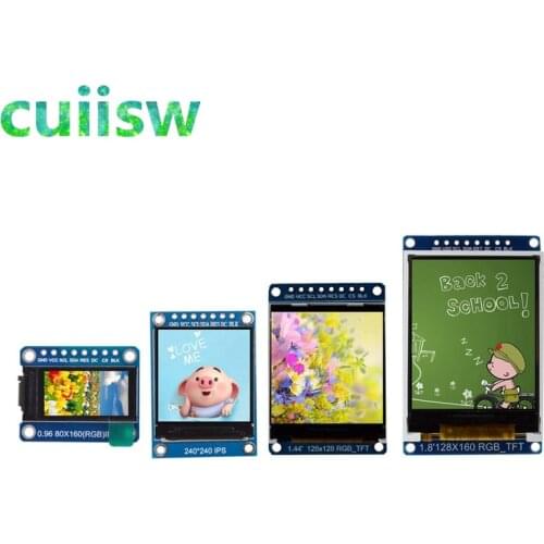 TFT Display 0.96 1.3 1.44 1.8 inch IPS 7P SPI HD 65K Full Color LCD Module ST7735 / ST7789 Drive IC 80*160 240*240 (Not OLED)