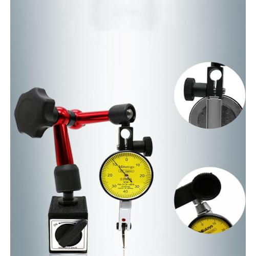 Universal Flexible Dial Indicator High Precision Lever Indicator Dial Test 0.01mm Waterproof Dial Indicator Magnetic Metal Base