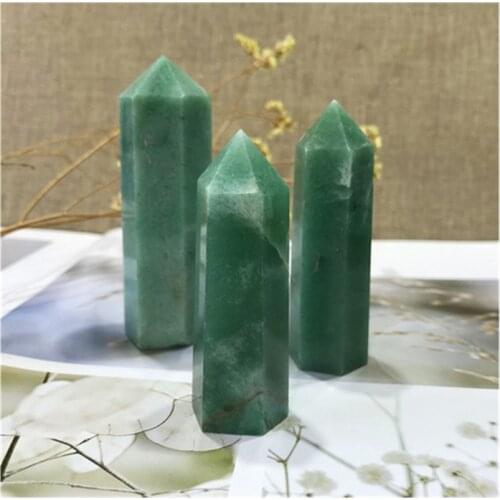 Green Aventurine Wand Point Natural Stones Minerals Crystals Gems Healing Reiki For Home Decoration Gemstones