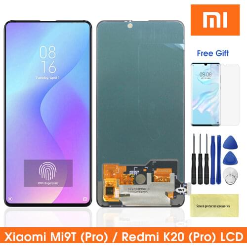 6.39" Super Amoled Mi 9T Pro LCD For Redmi K20 Pro Lcd display Touch Screen Digitizer Parts For Xiaomi9T MI9T Pro Redmi K20 Lcd
