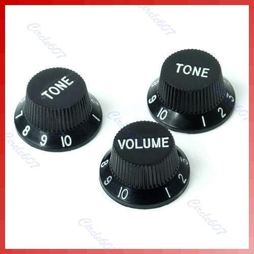 1-Volume 2-Tone Black Guitars Strat Control Knobs for Stratocaster high quality