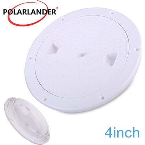1 Piece ABS Round For Boat Yacht Marine Deck Plate No Screw 4/6/8 Inch Anti-corrosive White Inspection Access Hatch Cover Tight