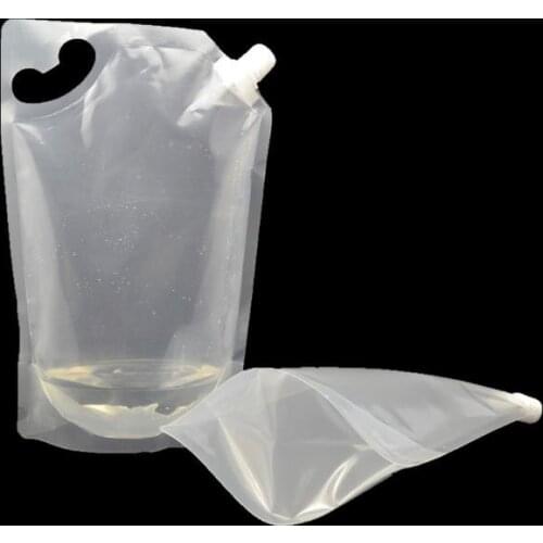 1000ML/1L White Clear Stand up Packaging Bags Drink Spout Storage Pouch for Beverage Liquid Juice Milk Coffee SN25