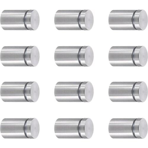 12Pcs 3/4 X 1 Inch Sign Holders Standoff Screws Wall Standoff Holders Screws Mount Hardware Advertising Glass Acrylic Standoff S
