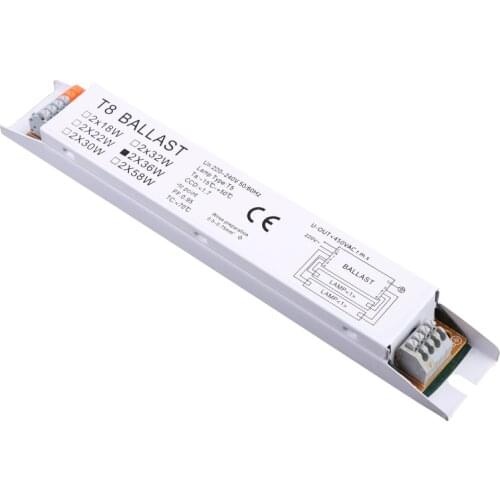 220-240V AC 2x36W Wide Voltage T8 Electronic Ballast Fluorescent Lamp Ballasts