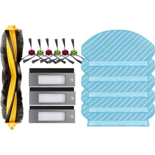 3*HEPA Filter+1pair Side Brushes+1*Roller Brush+5*Cleaning Rags for Ecovacs T5 DX55 Sweeping Robot Vacuum Cleaner Accessories