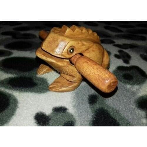 300PCS 1# 2# Thailand Traditional Craft Wooden Lucky for Frogs Home Office Decoration Art Figurines Decorative Miniatures Gift