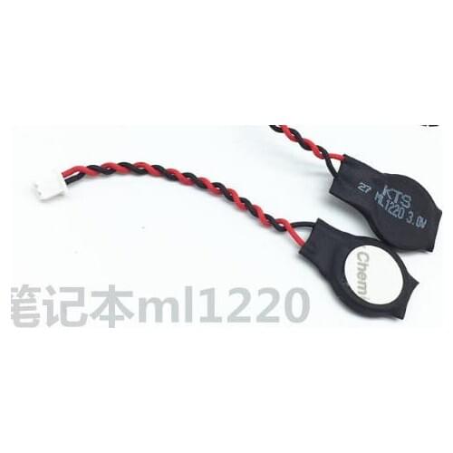 50PCS New KTS ML1220 notebook backup memory battery ml1220 with cable plug computer motherboard battery
