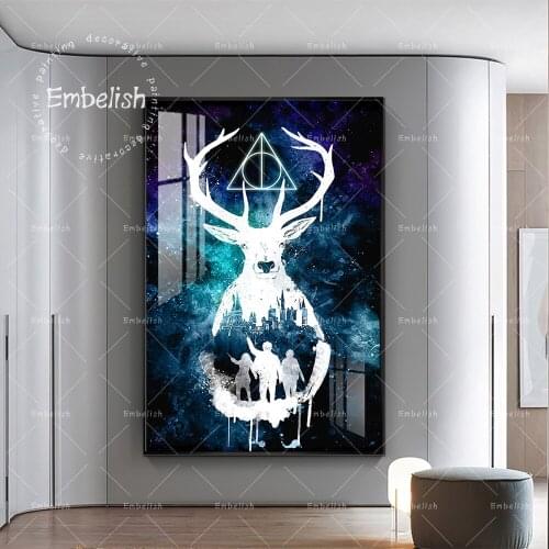 Embelish Abstract Animals Deer Wall Posters Quality HD Print On Canvas Oil Paintings For Living Room Modern Home Decor Pictures