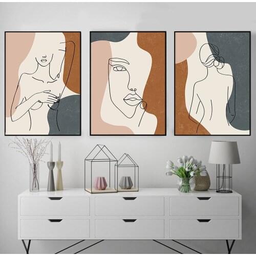 Abstract Sexy Nude Woman Body Line Canvas Poster Nordic Decoration Picture Wall Art Print Painting Minimalist Scandinavian Home