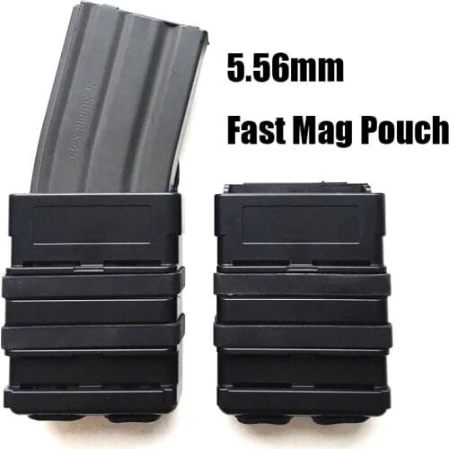 Tactical Fast Magazine Pouch 5.56MM M4 Magazine Holder SET of Double Mag Belt Clip Military Hunting Accessories