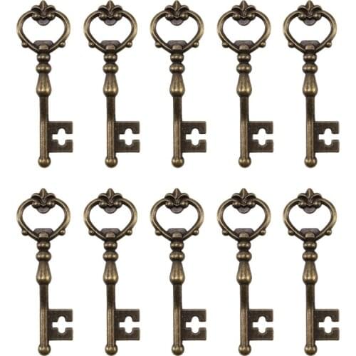 Antique Zinc Alloy Bronze Knobs Pulls Handles - Antique Key Shape Decorative Kitchen Cabinet Wardrobe Cupboard Furniture Door Dr