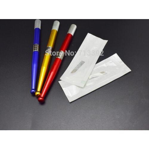 Free shipping~10PCS Professional Stainless Steel Manual Makeup Pen with Blade