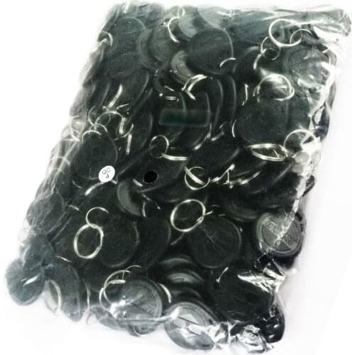 100 125khz RFID Keychain Sticker Card Label Key ID Keychain TK4100 Access Control Access Control EM Keychain Token Portal Reade