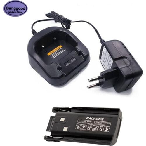 CH-8 Dock Charger + BL-8 7.4V 3800mAh Li-ion Battery for Baofeng BF-UV82 UV-82 UV-82HX UV-82HP UV-82L UV82 Radio Walkie Talkie