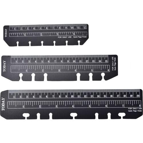 Black A5 A6 A76 Holes Spiral Planner Accessories Ruler Office School Stationery Drawing Supplies Binder Notebook Inner Rulers