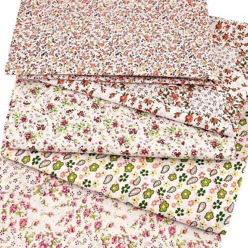 Classical Flowers Design 100% Cotton Fabric Sewing Tissue Textiles Tilda Doll Cloth Patchwork Scrapbooking Beginners Practice