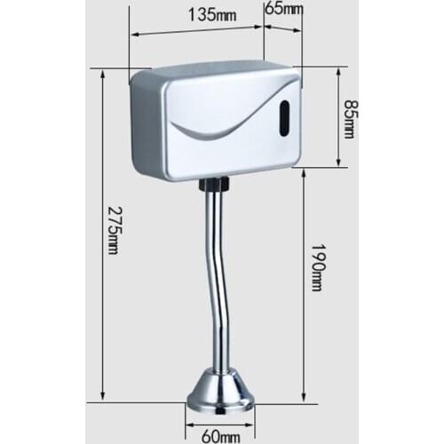 Bathroom Toilet Automatic Electric Urinal Flush Valve Sensor Infrared Touchless Exposed Wall Mount DC 6V Accessories Dropship