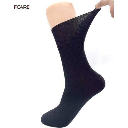 Fcare 10PCS=5 pairs 39-43 Autumn Winter Hypertension Socks Prevent Varicose Veins Socks Causal Diabetic combed Cotton Socks