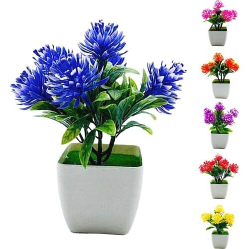 1 Set Artificial Potted Flowers Realistic Reception Bonsai Wedding Arrangement Plastic Reception Desk Simulation Bonsai for Home