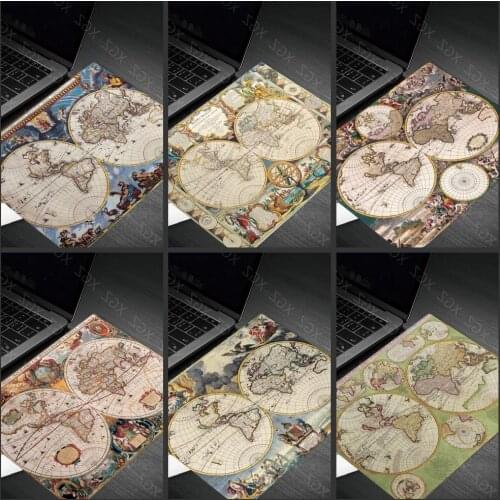 Yzuoan Best Quality Small Size Map Non-slip Mouse Pad Pattern Desk Pad Computer Office Essential Rubber Keyboard Pad Gaming Mat