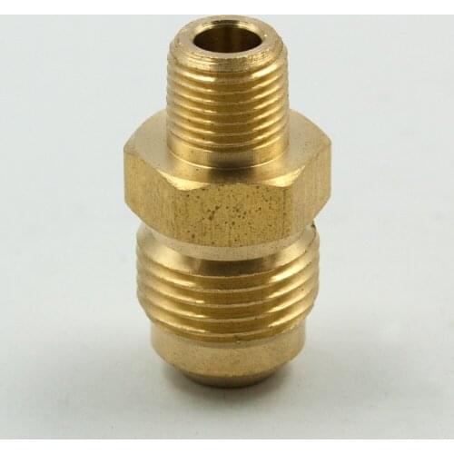2pcs Brass Tube Fitting SAE 45 Degree Flare Adapter 1/4" 3/8" 1/2" 5/8" SAE Male x 3/8" NPT Male Quick Connector