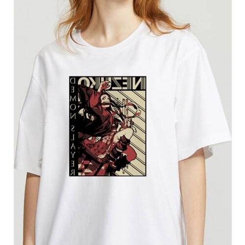 Summer Fashion Shirt Japanese cartoon Graphic T Shirt Women Tops Base O-neckBlack Tees Short Sleeve Funny Girls Tshirt